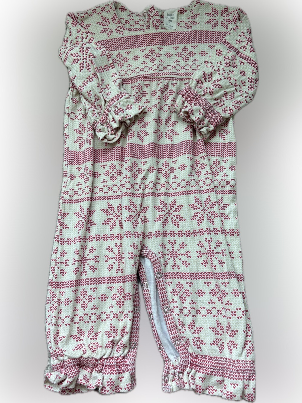 kate quinn Red and Cream Romper
